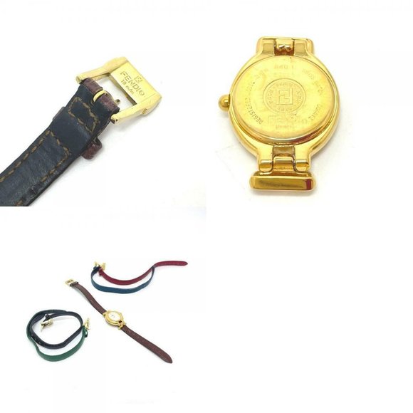 FENDI Change belt colors Wristwatch SS / leather Multicolore x GoldHW - Picture 2 of 12